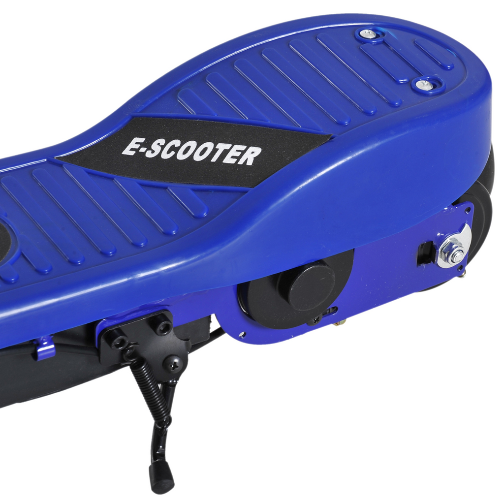 Folding electric scooter for kids, FunZone brand, showcasing a 12V battery, designed for ages 7-14, max speed 12km/h.