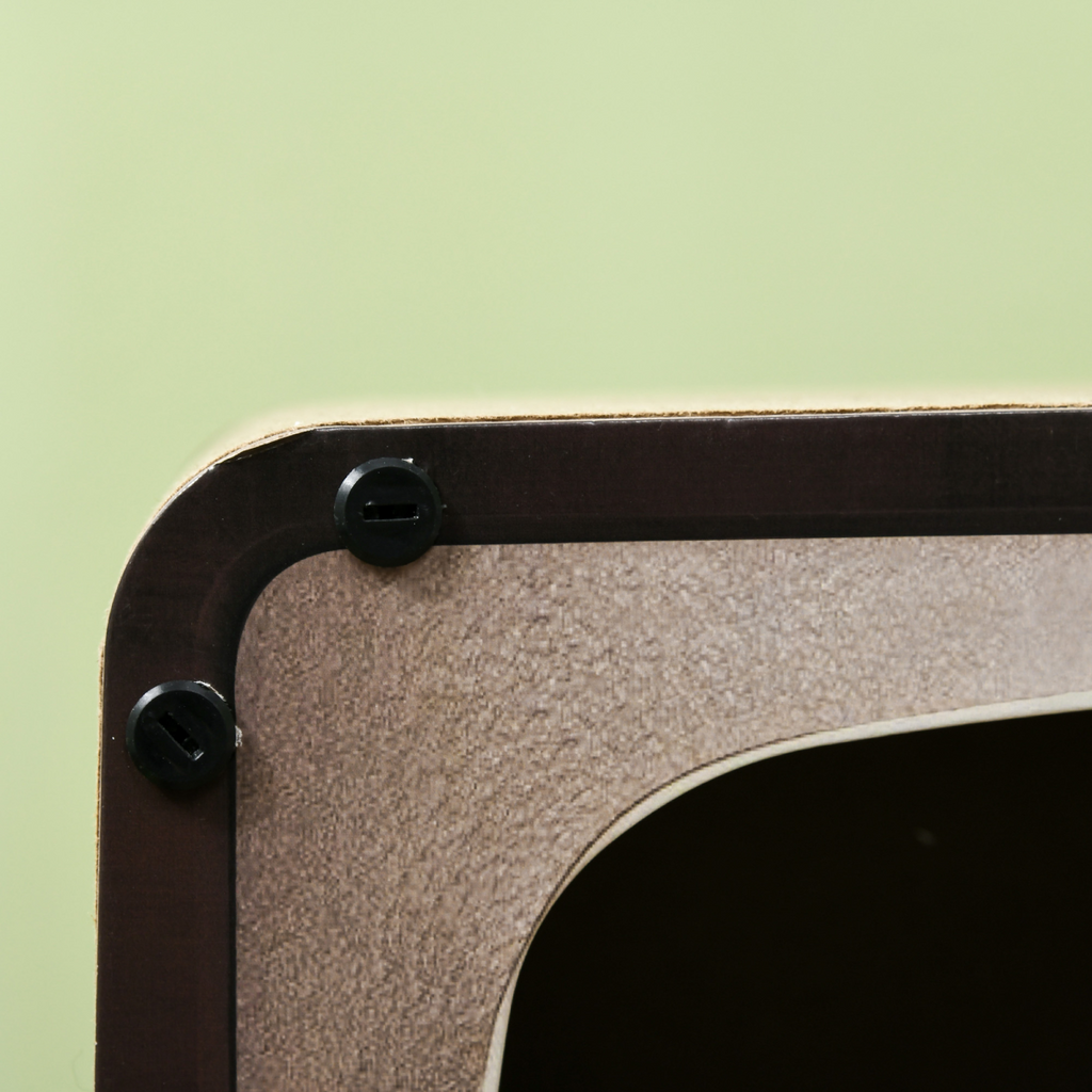 PawHut TV Shape Cat Scratching Board with Catnip, for Indoor Cats, Brown