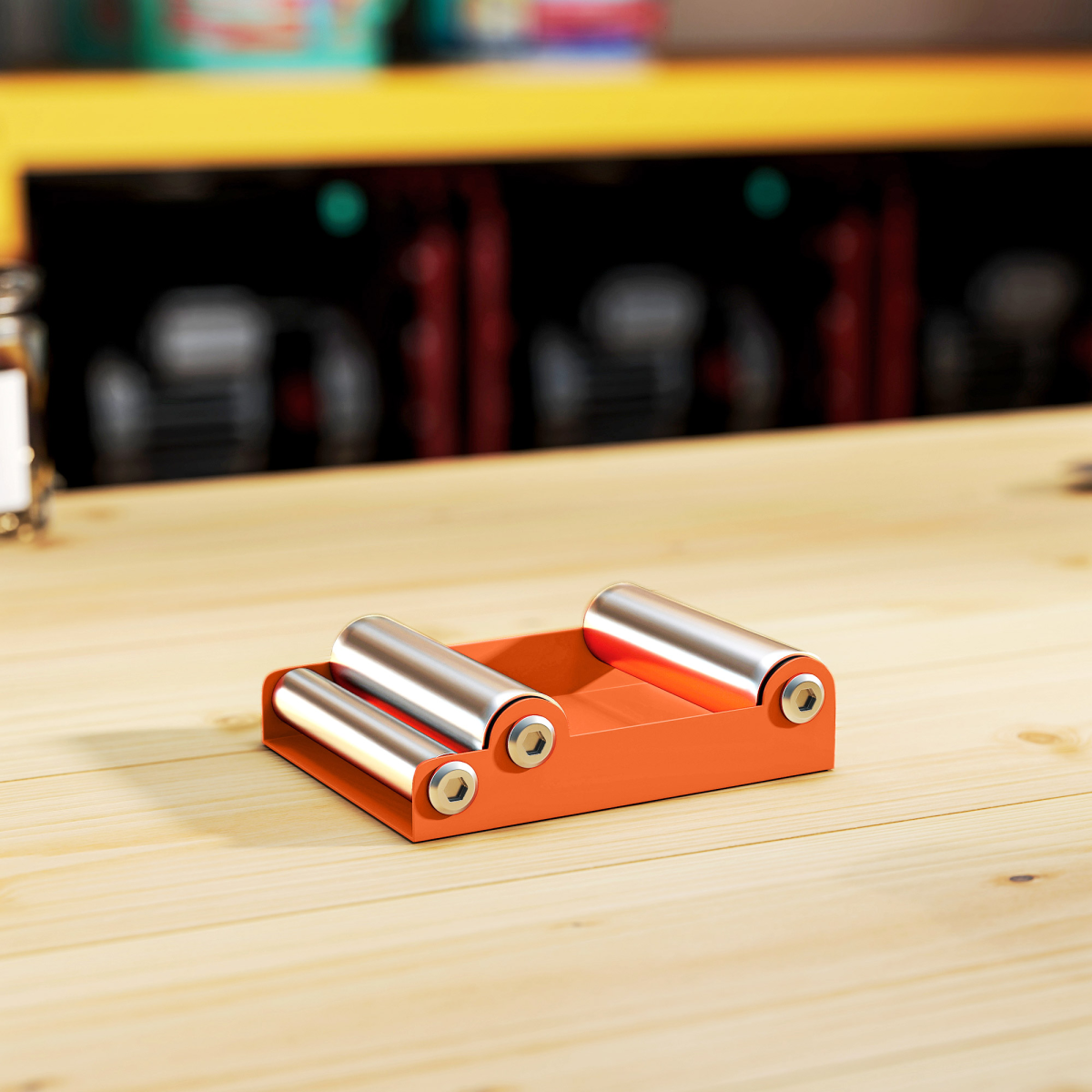 Compact Motorcycle Wheel Roller Stand for Tire Cleaning & Chain Lubrication - 220kg