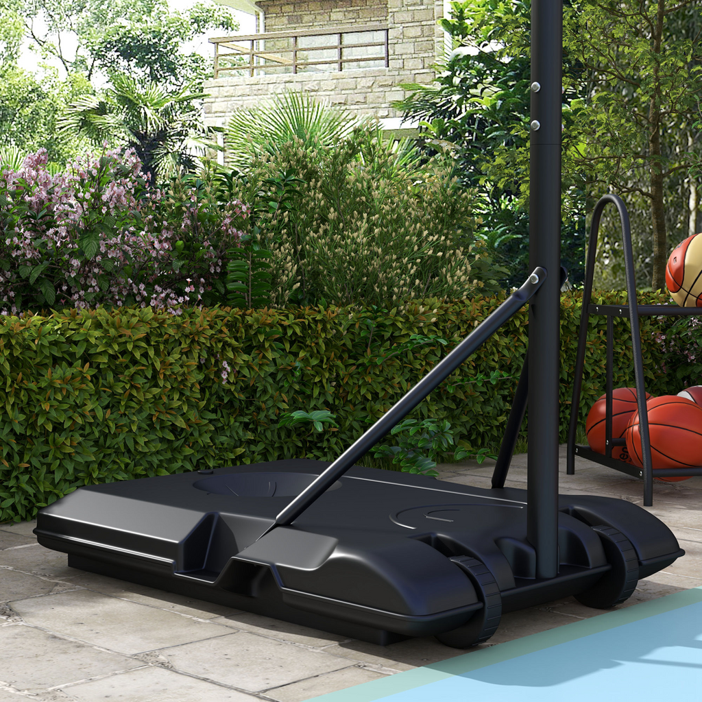 Adjustable Basketball Stand Net Set System with Wheels - 179-209cm