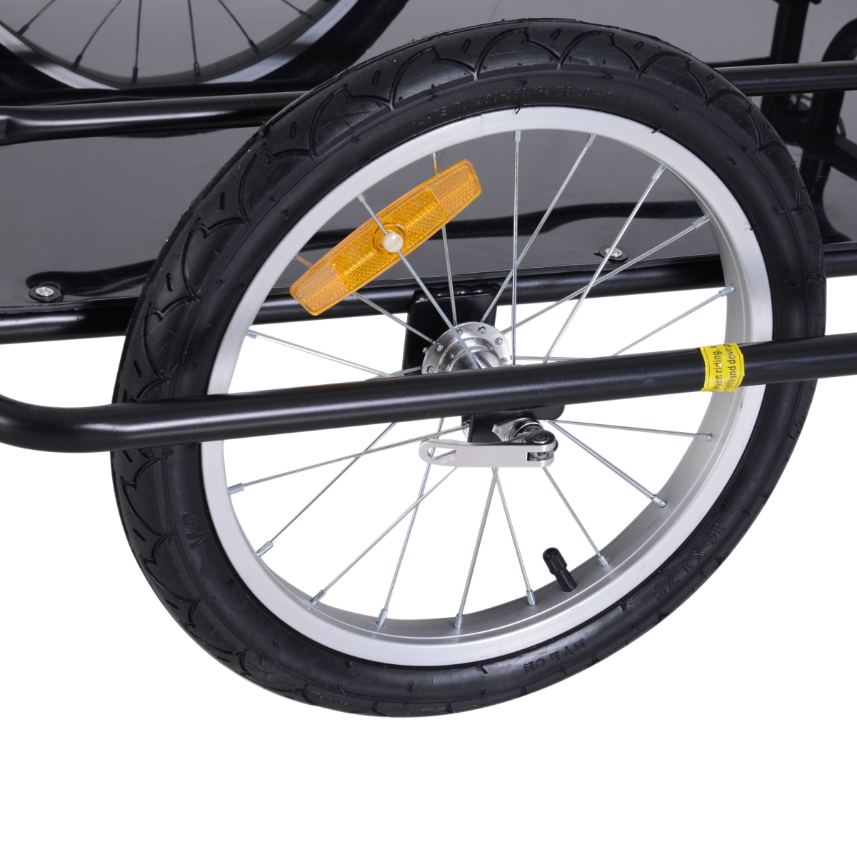 Folding Bicycle Cargo Trailer with Detachable Walls - 40kg Capacity - Includes Hitch