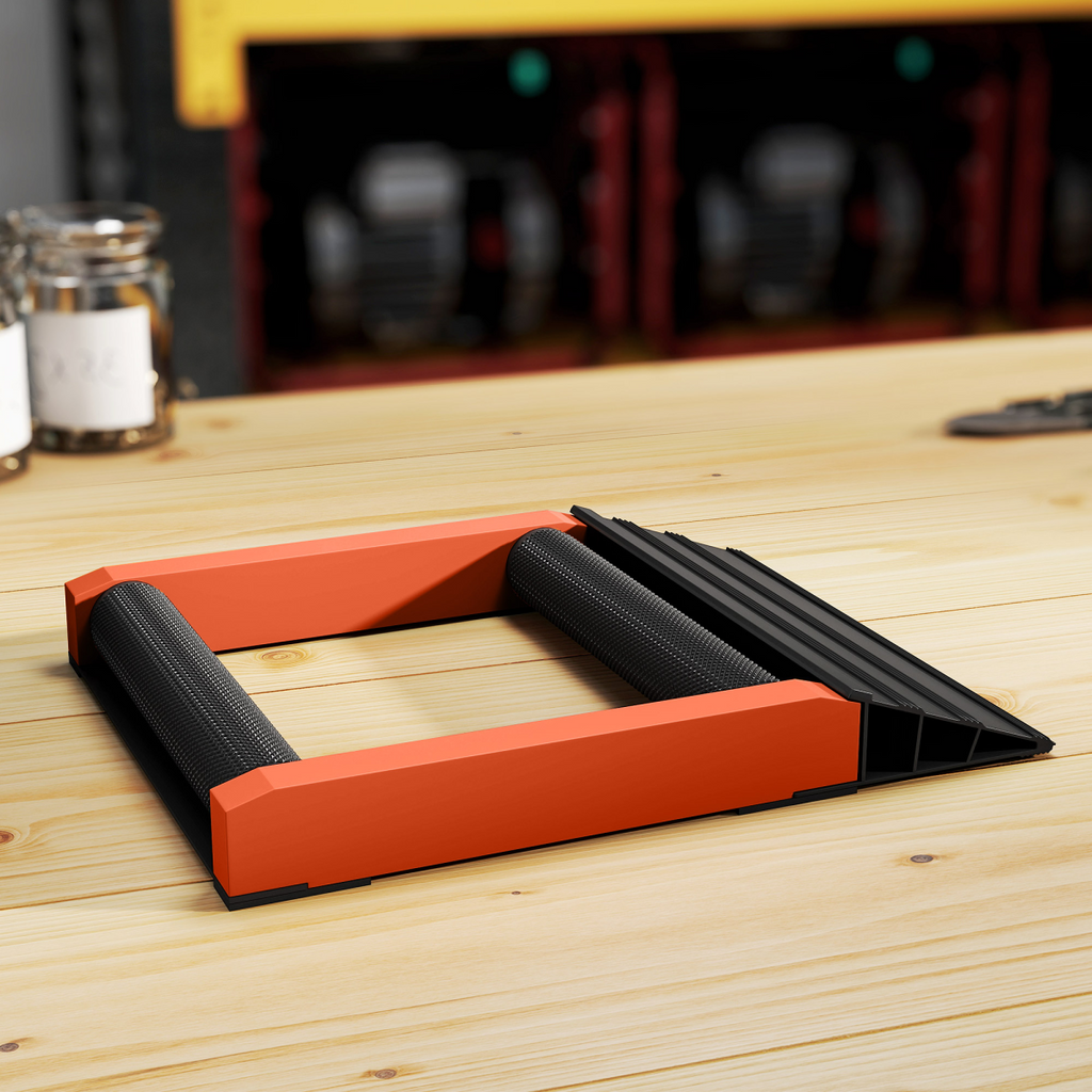 Motorcycle Wheel Roller Stand for Tire Cleaning & Chain Lubrication - 227kg Capacity