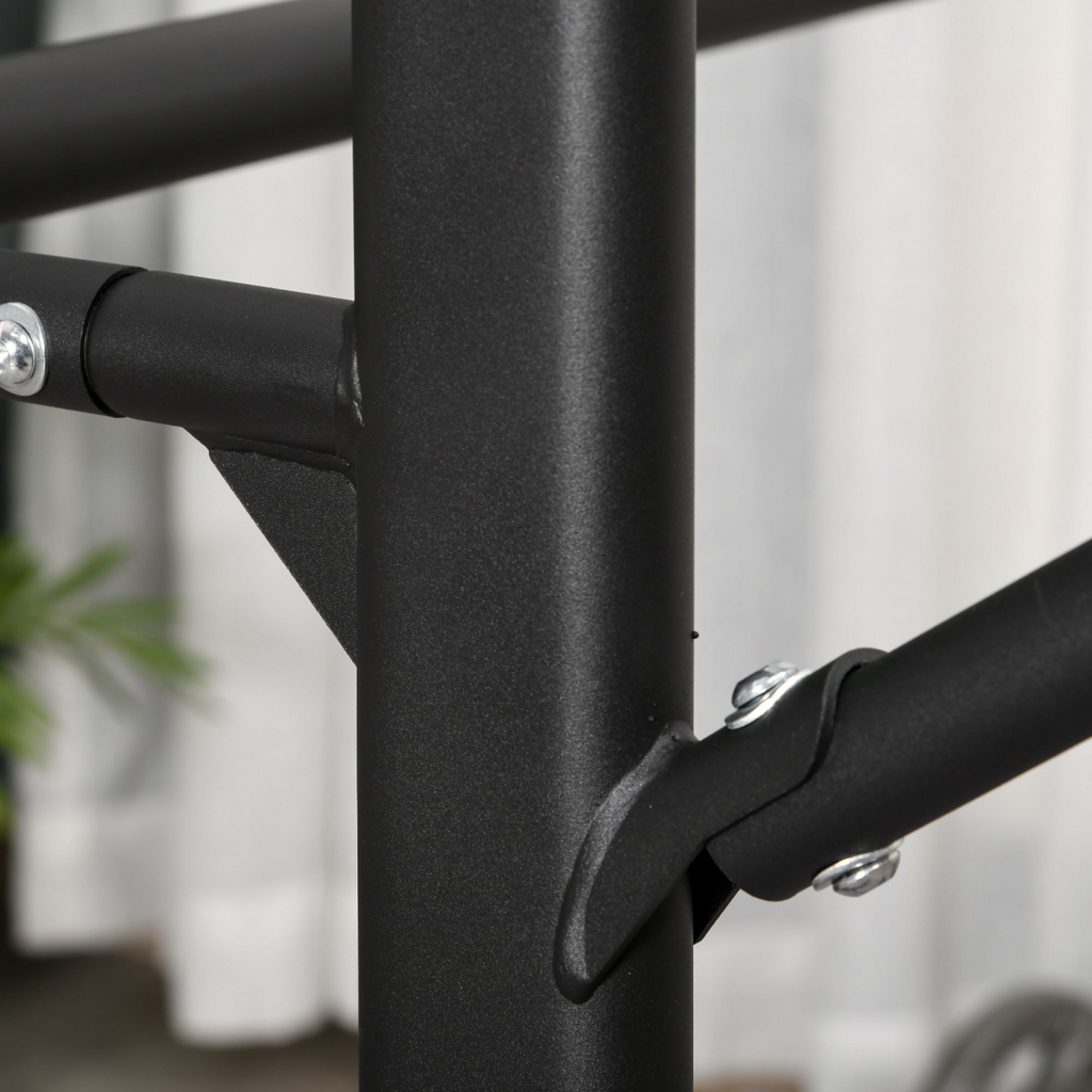 HOMCOM Power Tower Dip Station with pull-up bar and push-up equipment for a versatile home gym workout.