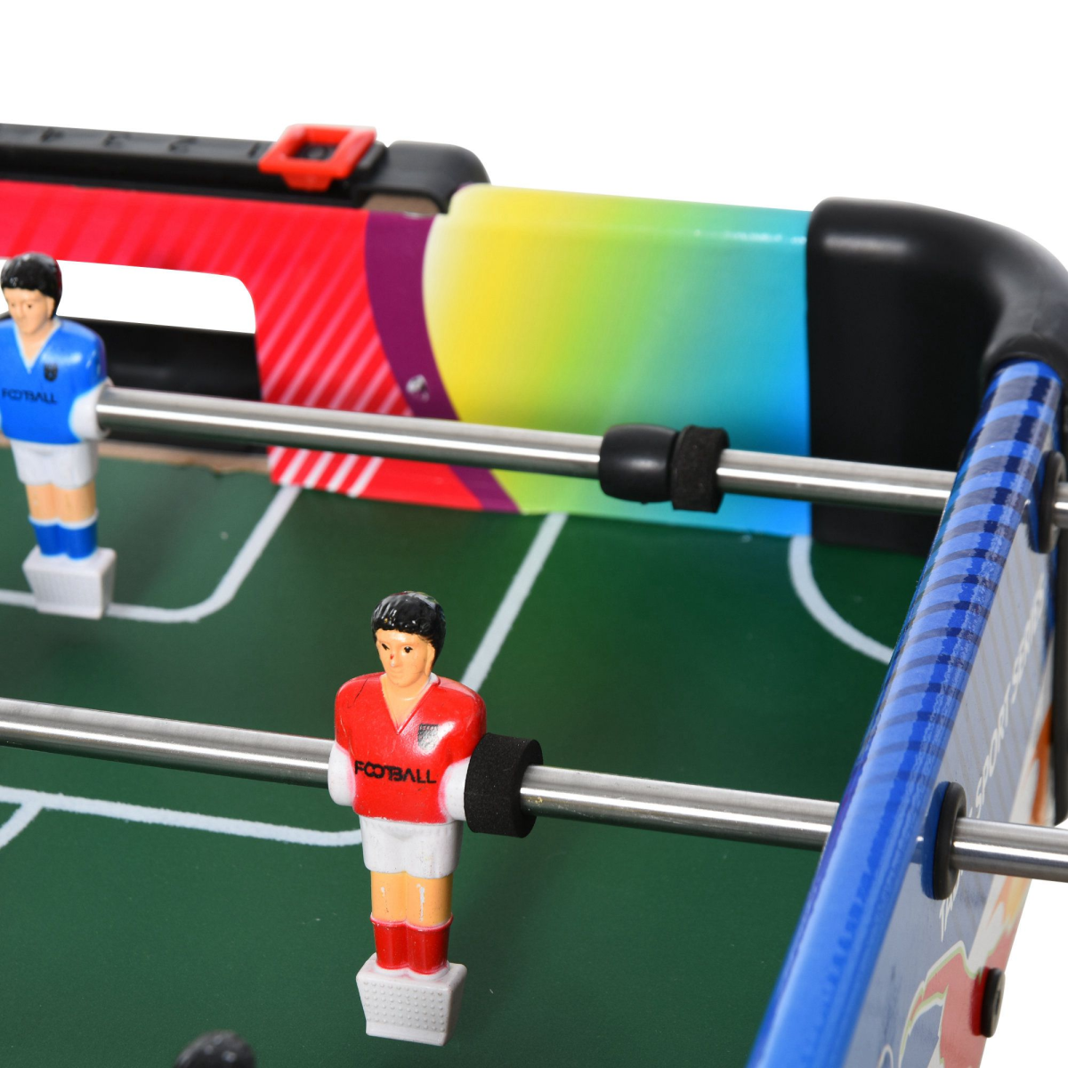 4-in-1 foldable gaming table featuring hockey, football, table tennis, and pool by FunZone in a home setting.