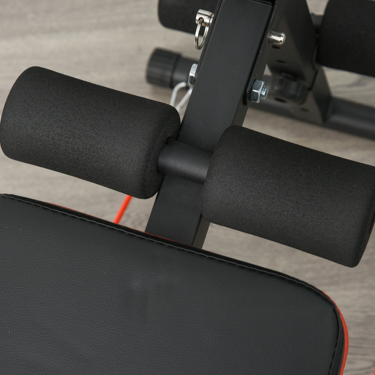 Foldable black sit up bench for core workouts, designed for home gym use, featuring ActiveGear branding.