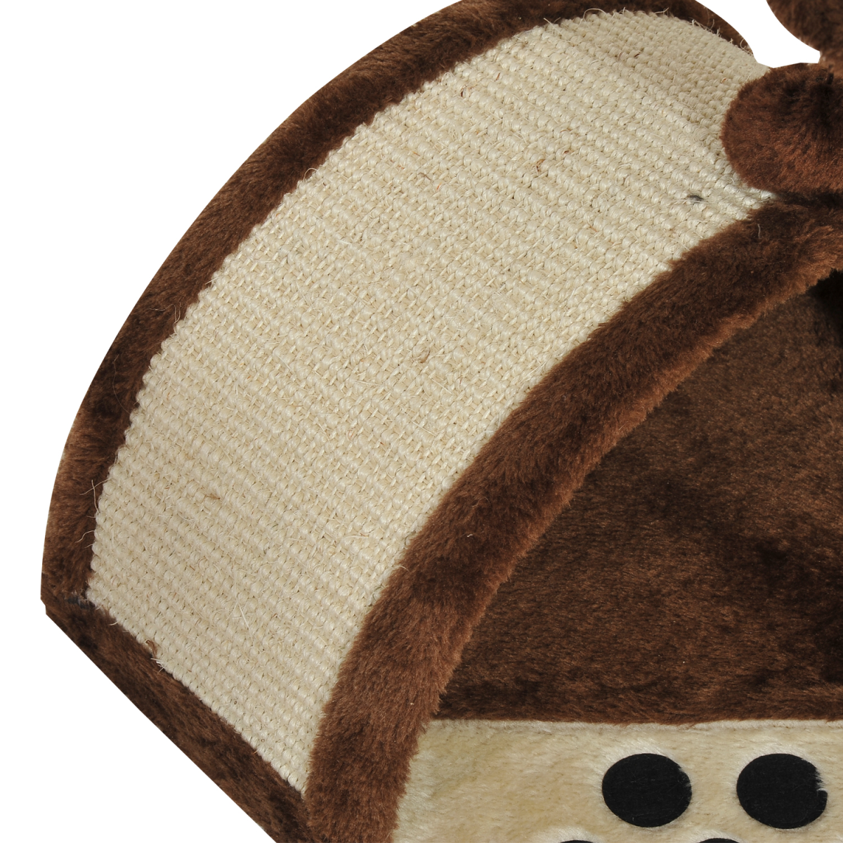 Pawhut cat tree with scratching posts, cozy resting spots, and sisal for kitten play and exercise in a home setting.