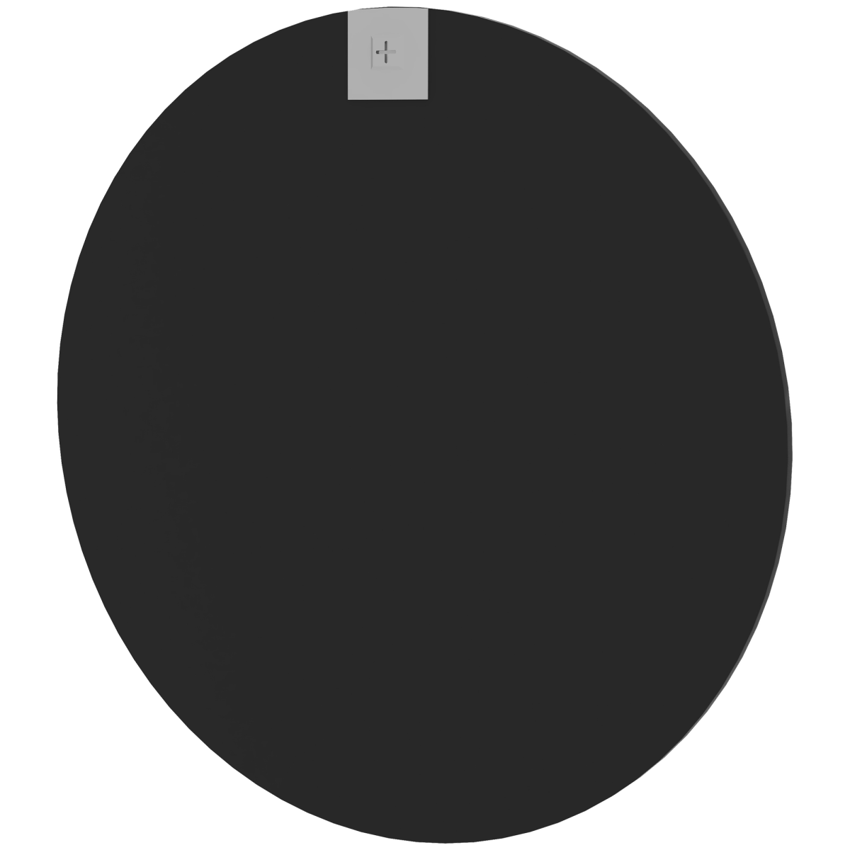 61cm Round Wall Mirror with Black Frame - Modern Circle Mirror for Any Room