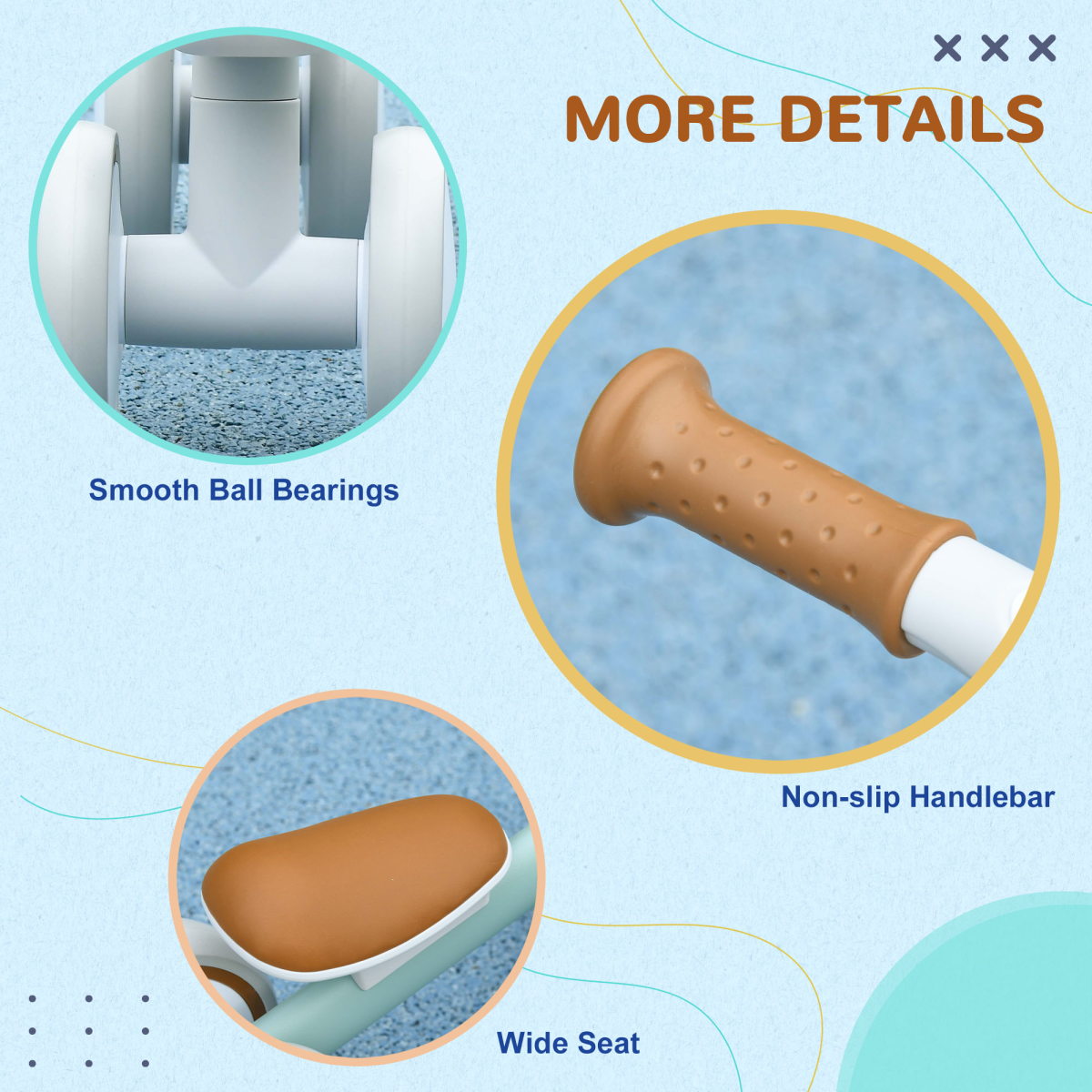 AIYAPLAY Kids Balance Bike for 1-3 Years Old with Adjustable Seat, Green