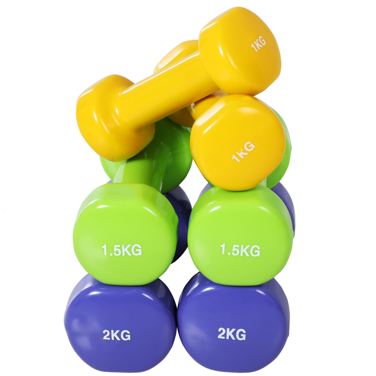 10kg Colourful Dumbbell Weights Set Home Exercising Toning w/ Case Gym HOMCOM