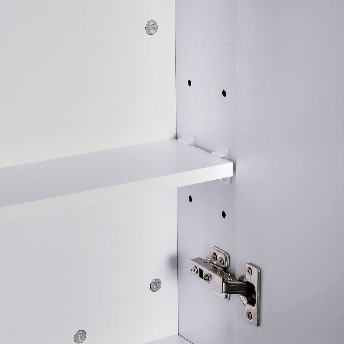 Wall-Mounted Mirror Cabinet with Adjustable Storage Shelves - 60x75cm