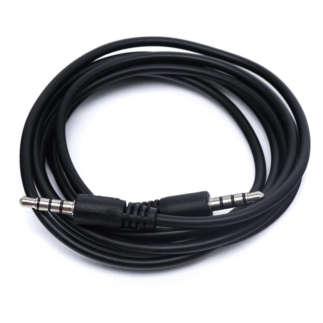 GVC 3.5mm stereo AUX audio cable in multiple colors, 1M length, showcasing connectors and cable design.