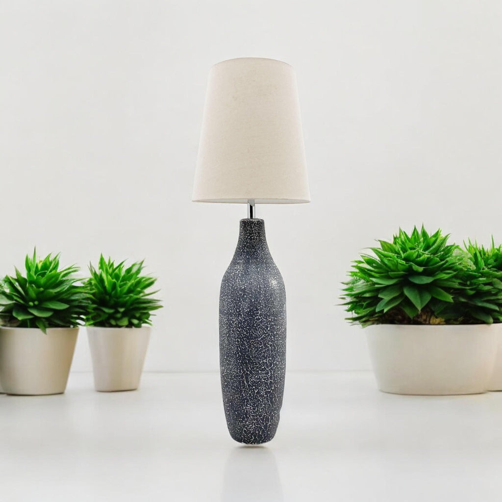 Traditional Slim Table Lamp 101cm with Shade - Ceramic Design