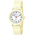 Ravel Ladies Bold Number White Dial Gold Expander Bracelet Watch R0232.12.2