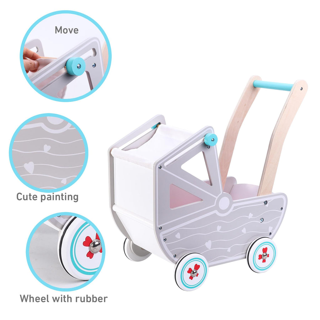 SOKA DOLLS' PRAM 0000469 from SOKA Play Imagine Learn, featuring a colorful design with a doll seated inside.