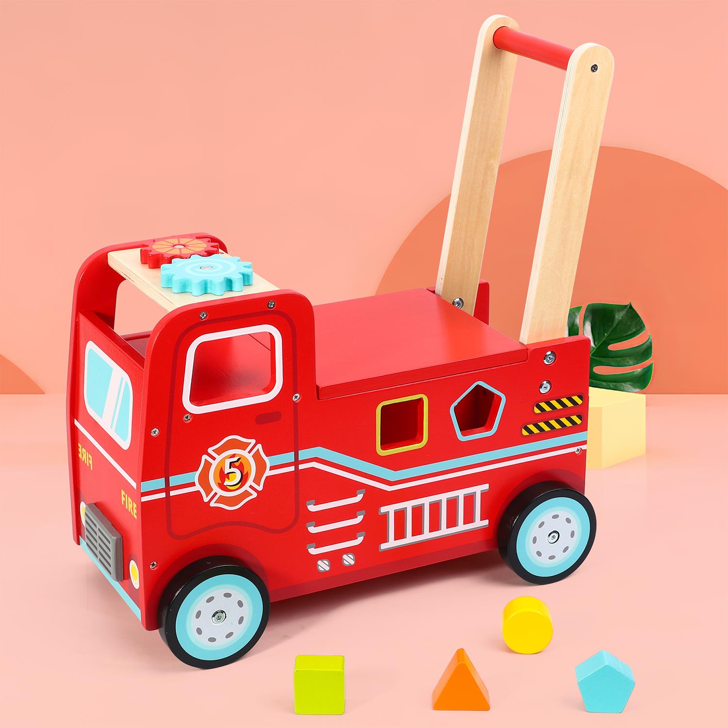 SOKA Fire Engine Rider 0000460 from FunZone, featuring a bright red fire truck design with playful details for kids.