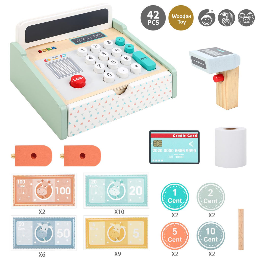 SOKA New Cash Register 0000479 from FunZone, featuring colorful buttons and a playful design for imaginative play.