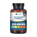Prowise Healthcare GlowCare A-Z multivitamins and minerals, 365 vegan tablets in a bottle on a white background.