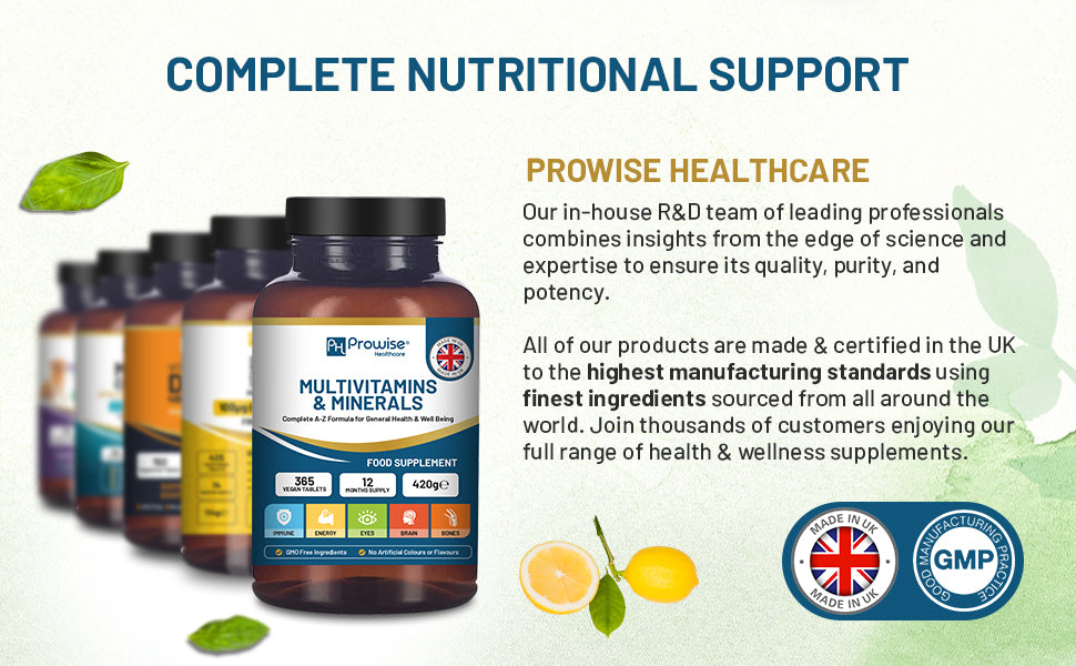 GlowCare A-Z Multivitamins & Minerals - 365 vegan multivitamin tablets in a clear bottle with a label.