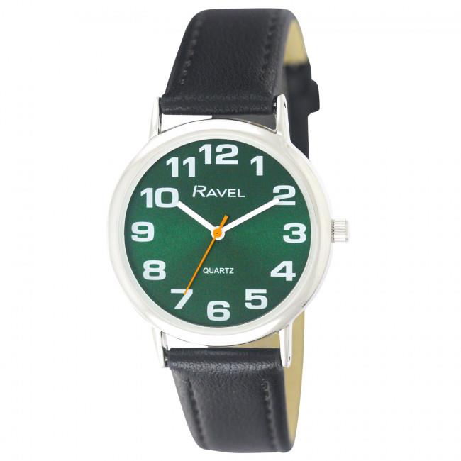 Unisex Classic Watch - Green Dial with Black Strap