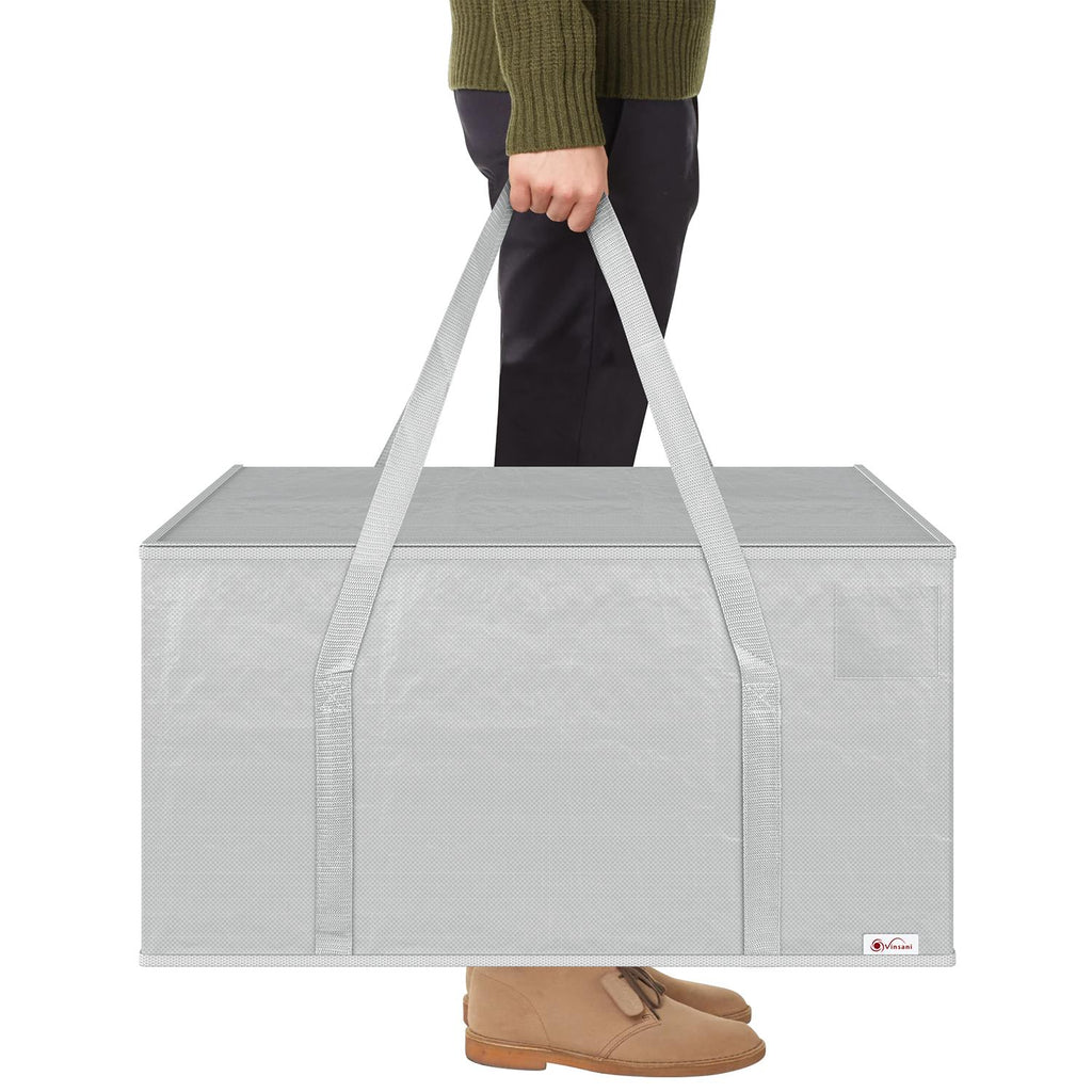 Vinsani grey moving bags set of 6, showcasing durable fabric and spacious design for efficient storage and transport.