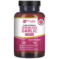 Premium odourless garlic capsules by Prowise, showcasing a bottle of high-strength 45,000mg softgels on a neutral background.