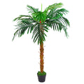 Realistic 130cm artificial palm tree in a moss pot by Leaf, showcasing detailed botanically accurate leaves.