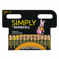 Duracell Simply AAA Non Rechargeable Batteries - 12 Pack - 1.5V Alkaline