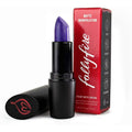 Folly Fire Creamy Matte Lipstick in Royal Purple by Glitz Toy BeautyTech, showcasing a vibrant matte finish.