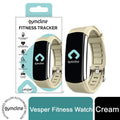 Gymcline Vesper Fitness Tracker in cream, featuring body temperature monitoring and a sleek design for active lifestyles.