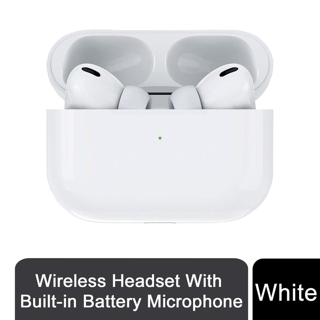 Aquarius Wireless Bluetooth Headset with built-in battery and case, showcasing sleek design and comfortable ear fit.