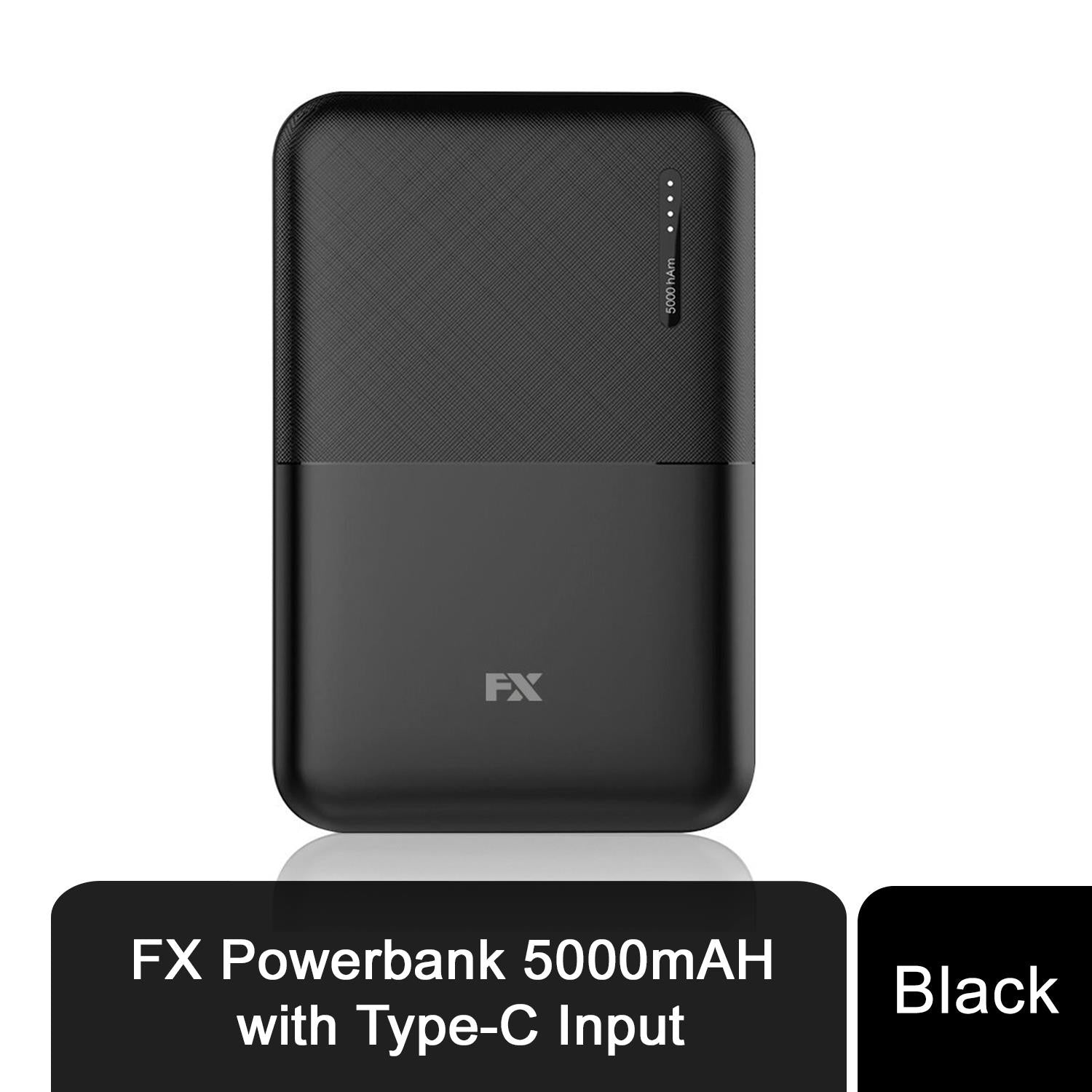 5000mAh Power Bank with Type-C Input - Portable Smartphone Charger