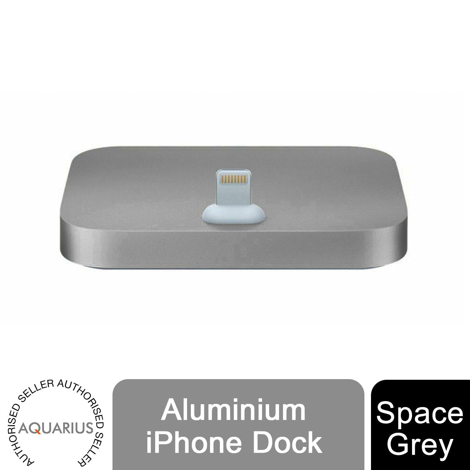 Aquarius Aluminium Phone Dock Compatible with Eight-Pin Devices, Space Grey