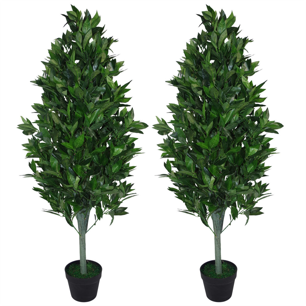 120cm (4ft) Artificial Topiary Bay Tree Pyramid Cone - Extra Large