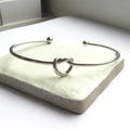 Silver Knot Bangle - Nickel Safe - Opens & Closes - 16.5cm Diameter