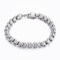 Mens Silver Box Chain Bracelet
