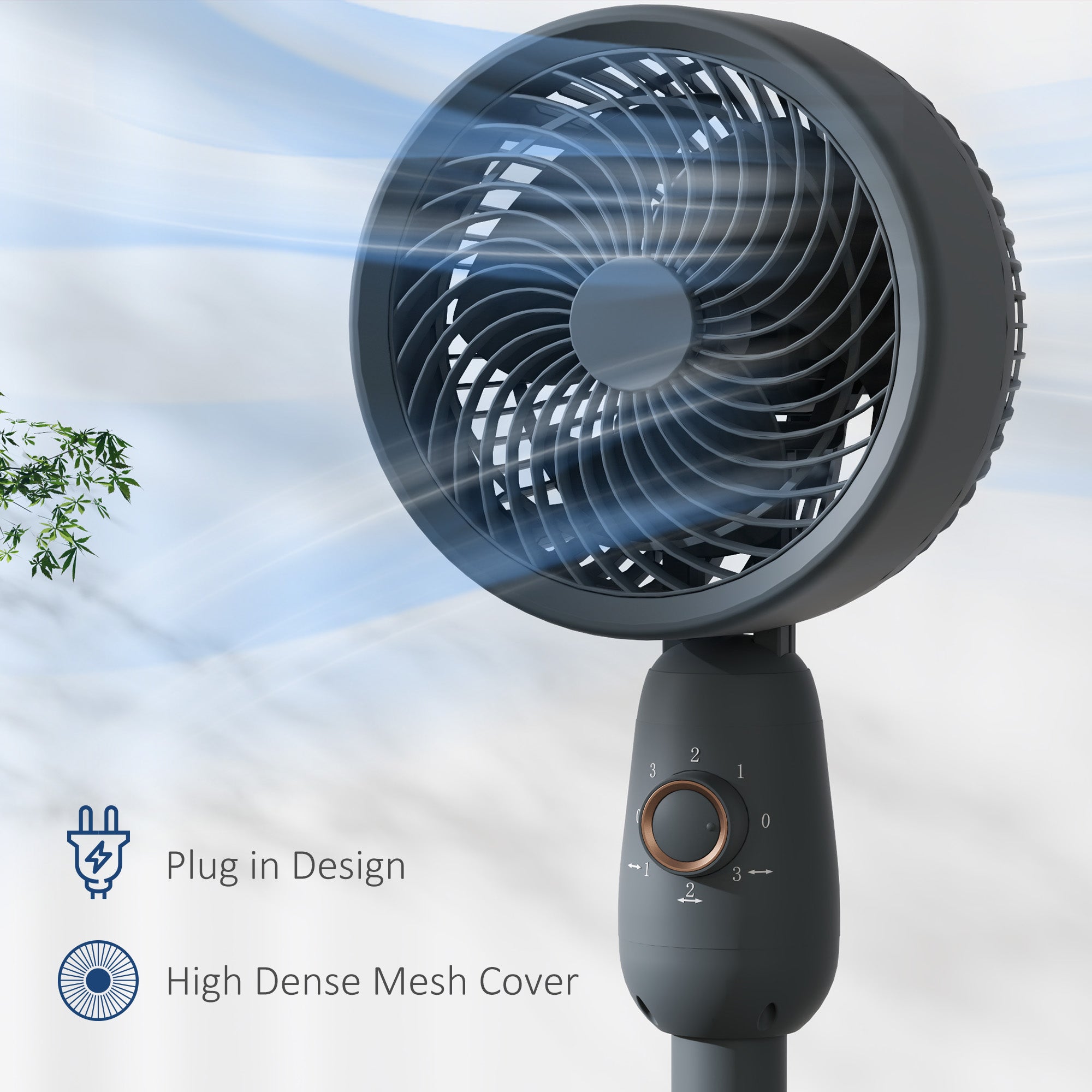 Air Circulator Fan - Three-Speed Cooling & Oscillation for Comfortable Airflow
