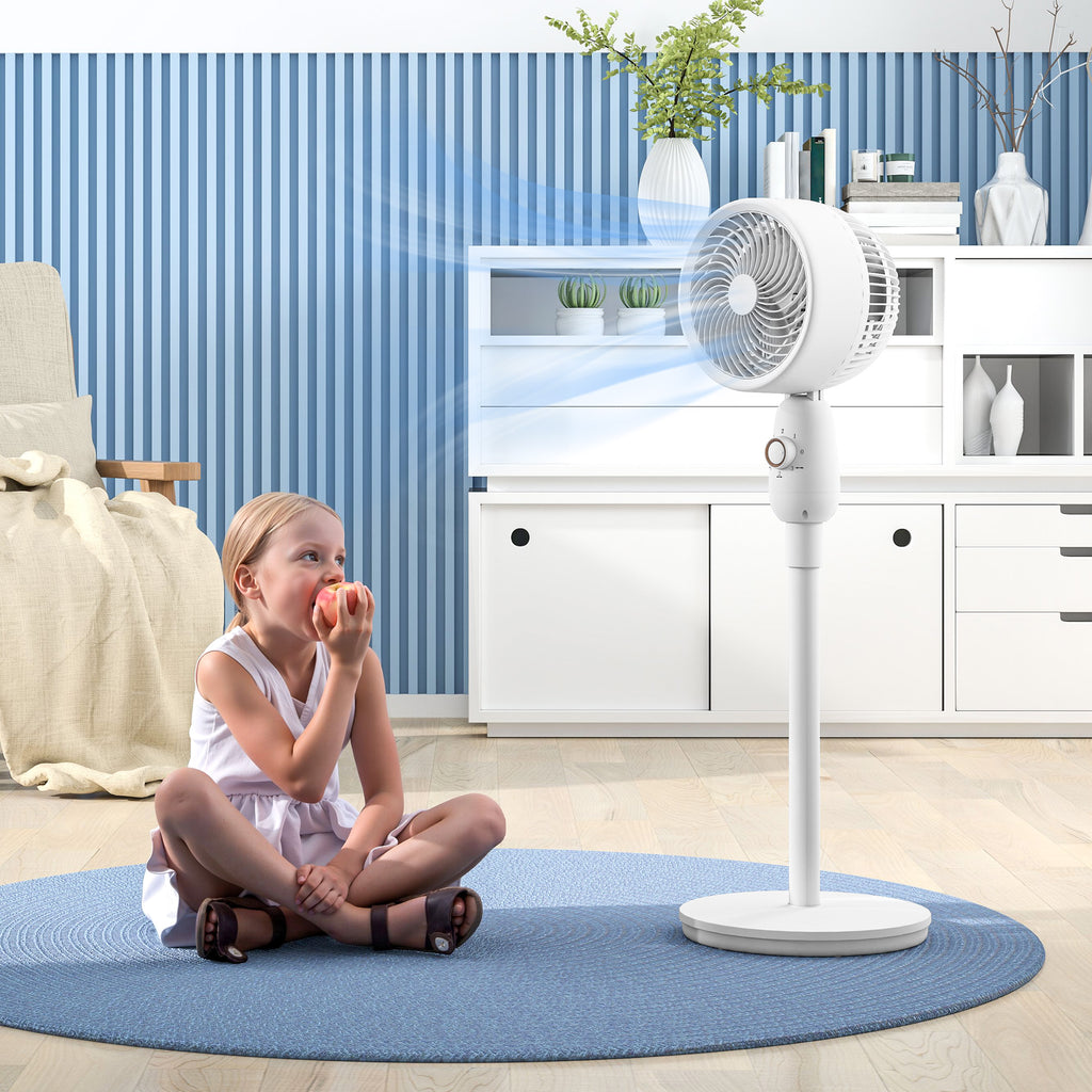 White Oscillating Air Circulator - 3-Speed Cooling & Ventilation Fan