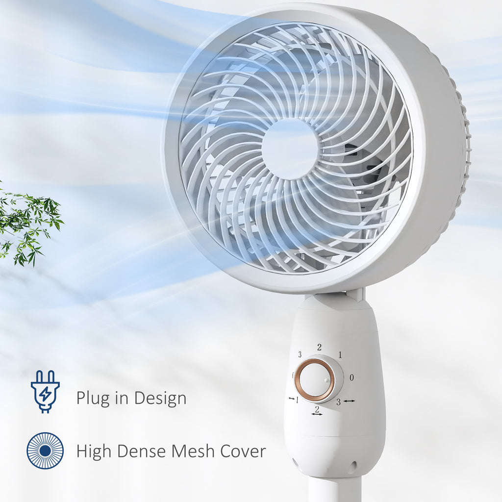 White Oscillating Air Circulator - 3-Speed Cooling & Ventilation Fan