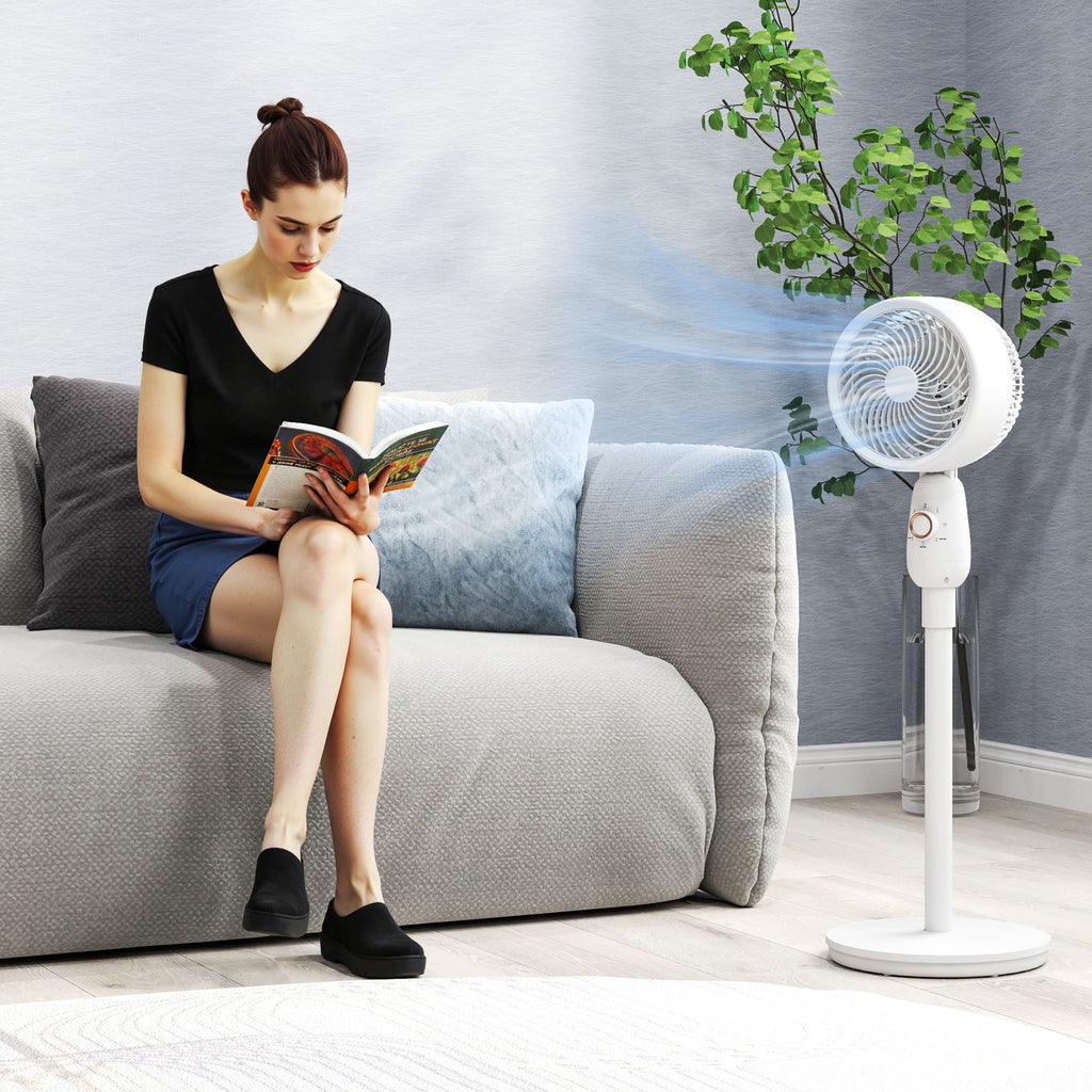 White Oscillating Air Circulator - 3-Speed Cooling & Ventilation Fan