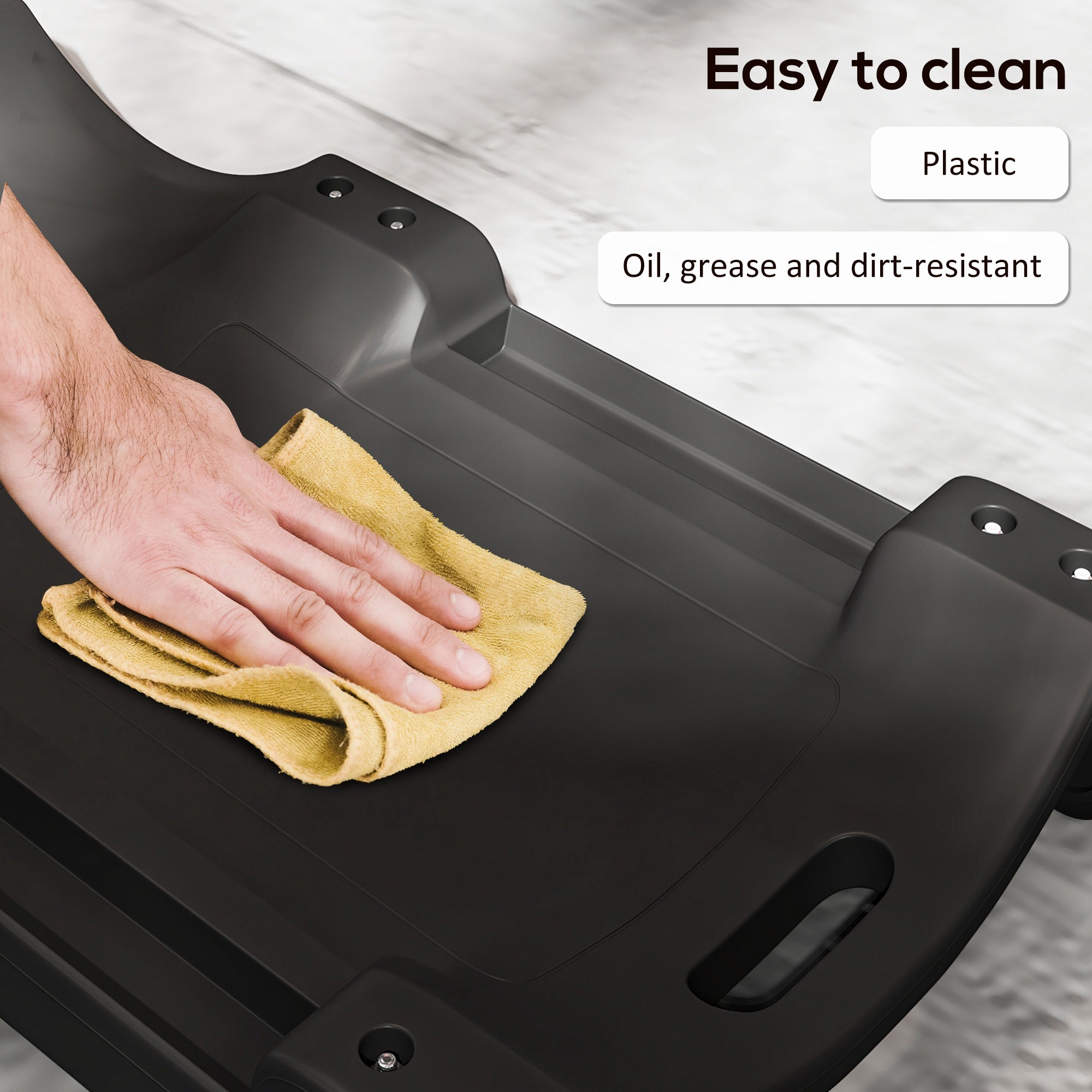 DURHAND Mechanic Vehicle Creeper Rolling Moulded Workshop Garage Assistance