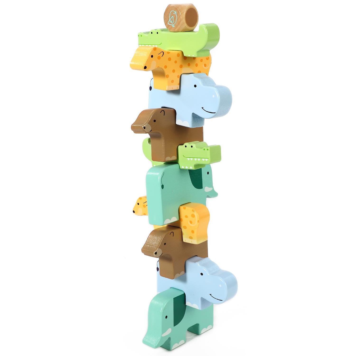 Wild Animal Stacking Game - Wooden Balance Toy for Kids