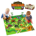 SOKA FunZone Jurassic Park dinosaur playset with 9 figures and a colorful playmat for imaginative play.