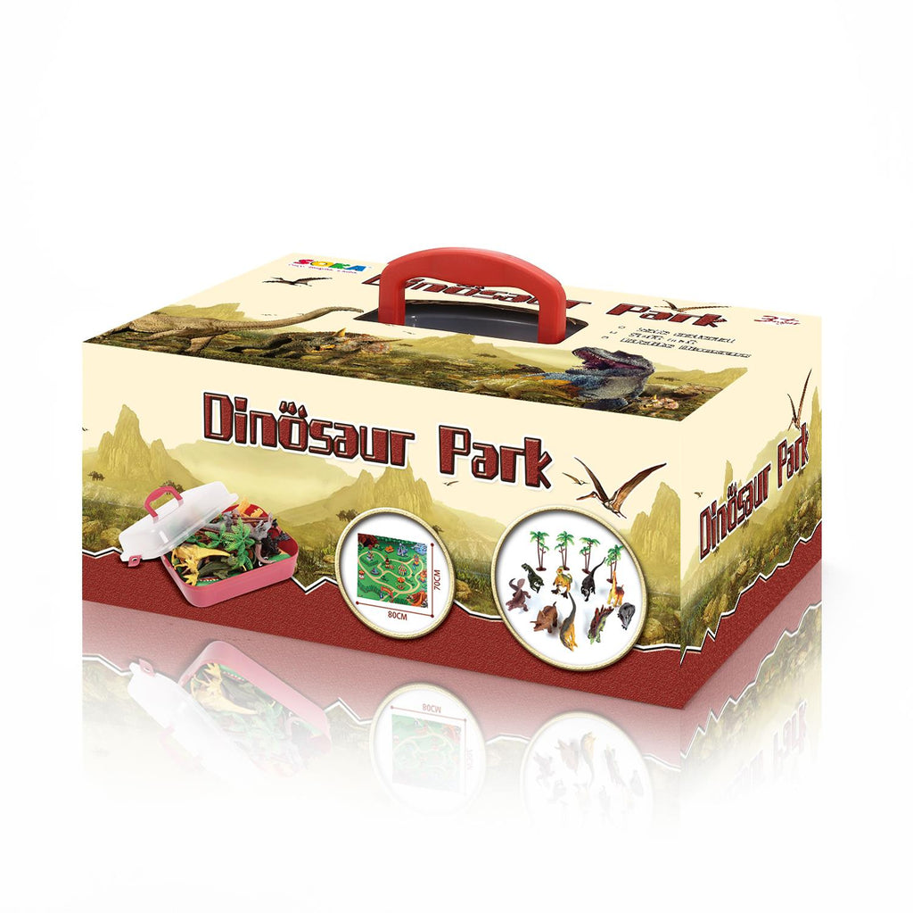 Dinosaur playset featuring 9 figures and a playmat, inspired by Jurassic Park, from SOKA Play Imagine Learn.