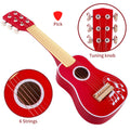 SOKA Red Guitar 1010106 from FunZone, showcasing a vibrant red design with a glossy finish and detailed fretboard.