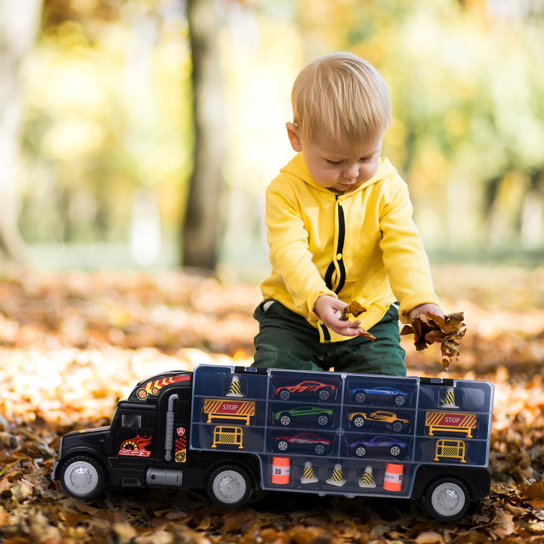 SOKA Transporter Truck 0009523 from FunZone, featuring colorful design and multiple compartments for imaginative play.