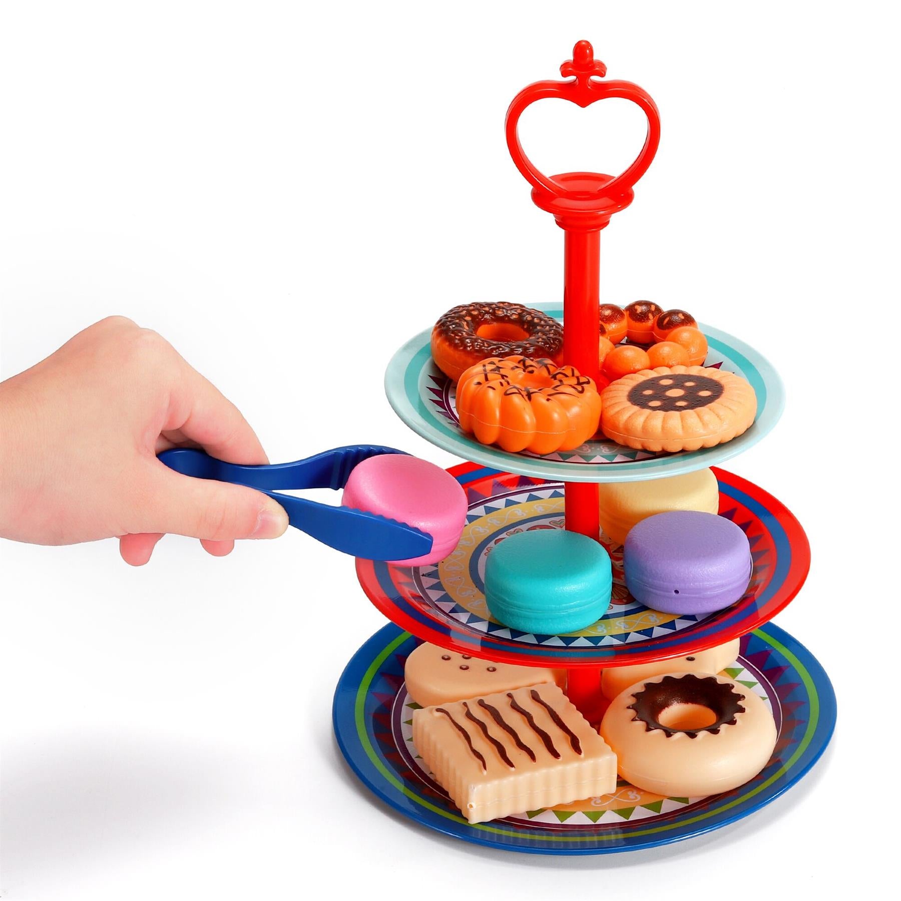 SOKA Afternoon Party Tea Set 0009874 featuring colorful cups, teapot, and plates for imaginative play.
