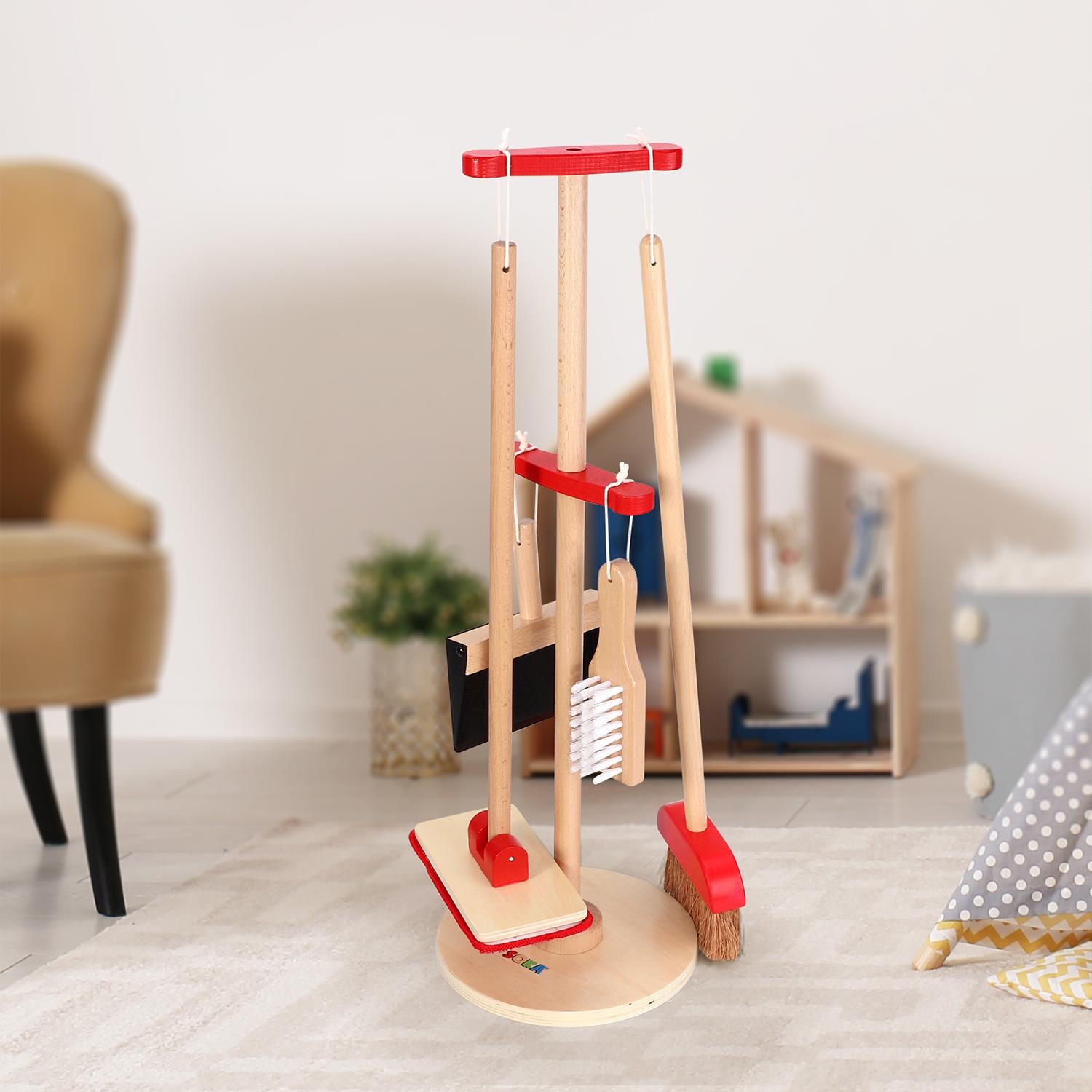 Lelin SOKA CLEANING KIT 0009356 with colorful cleaning tools and accessories for kids' play and learning.