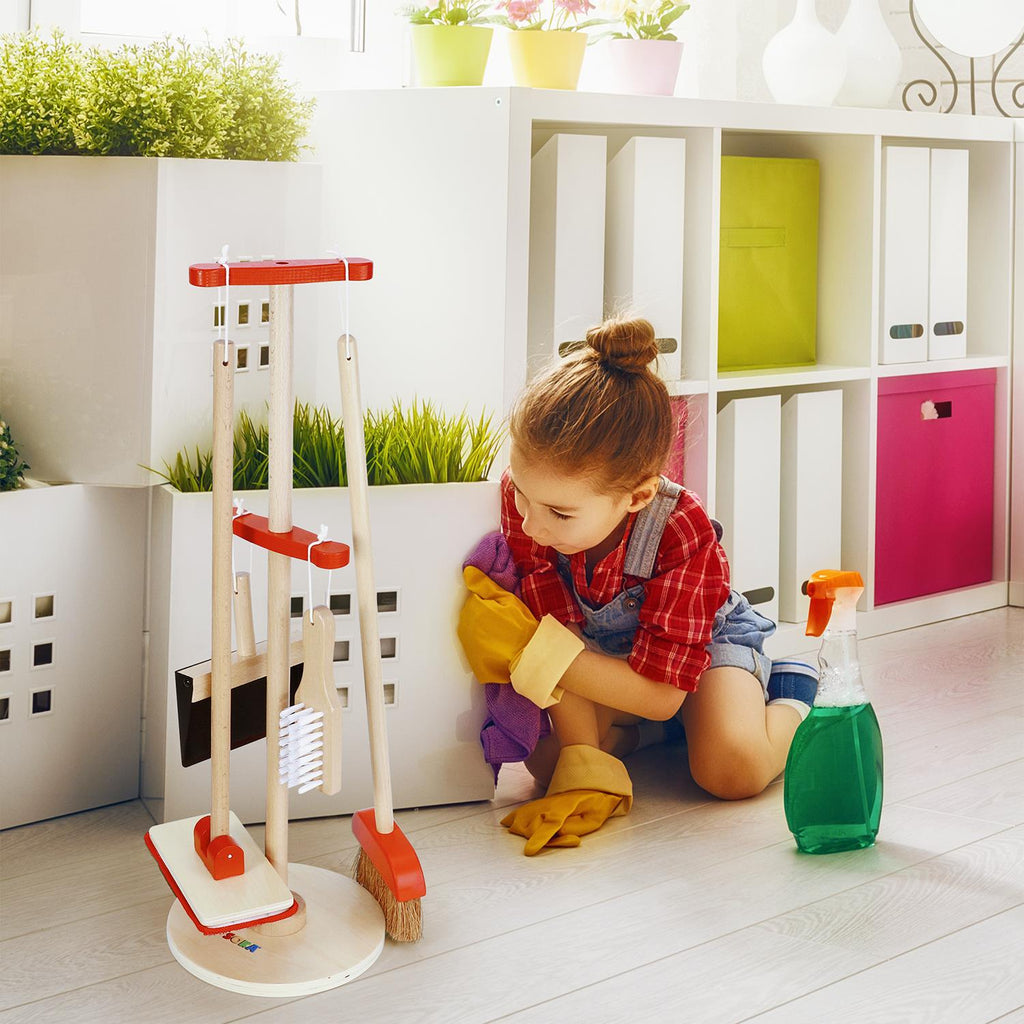 Lelin FunZone SOKA cleaning kit with colorful tools and accessories for imaginative play and learning.