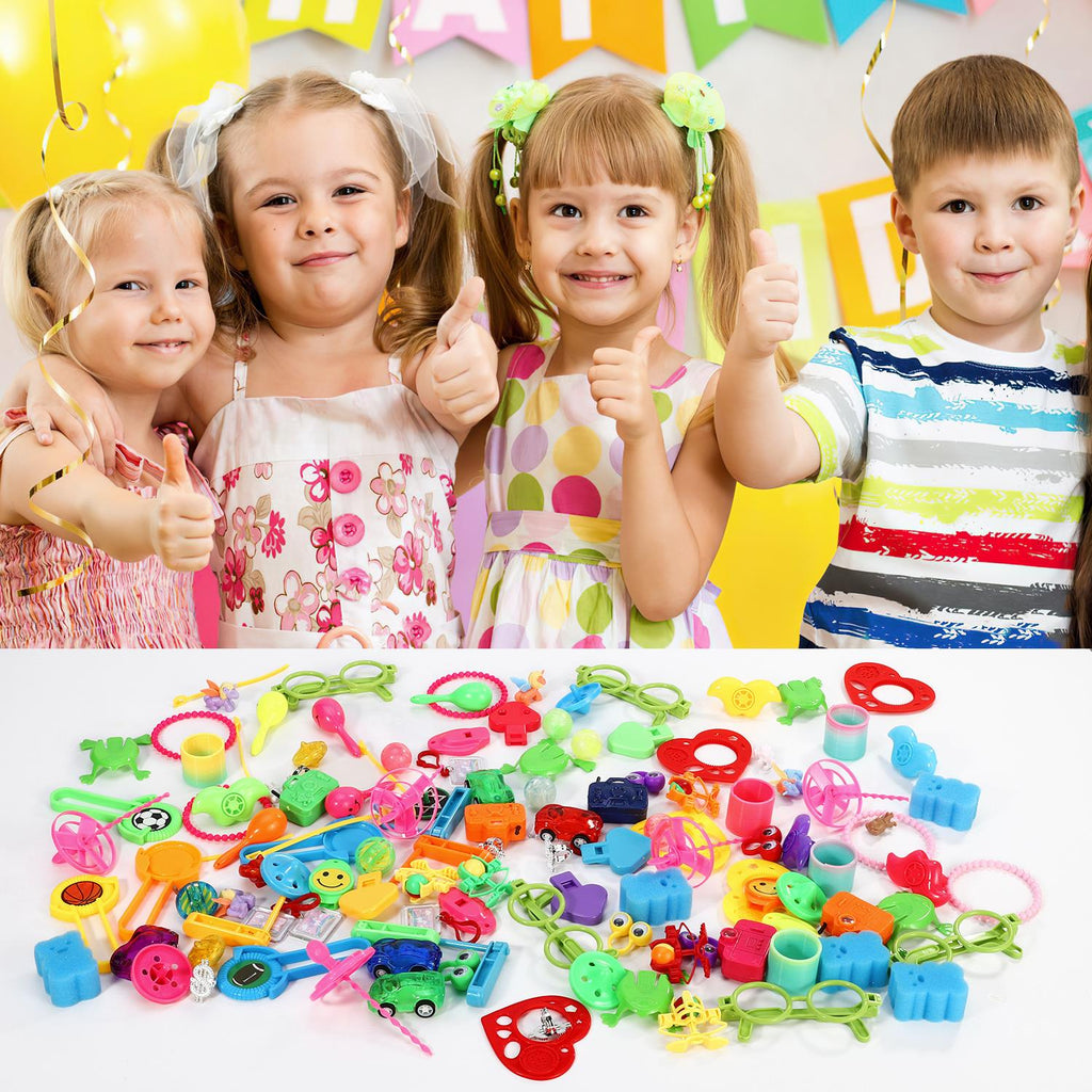 120-piece party bag favor pack by SOKA Play Imagine Learn, featuring 24 unique eco-friendly designs.