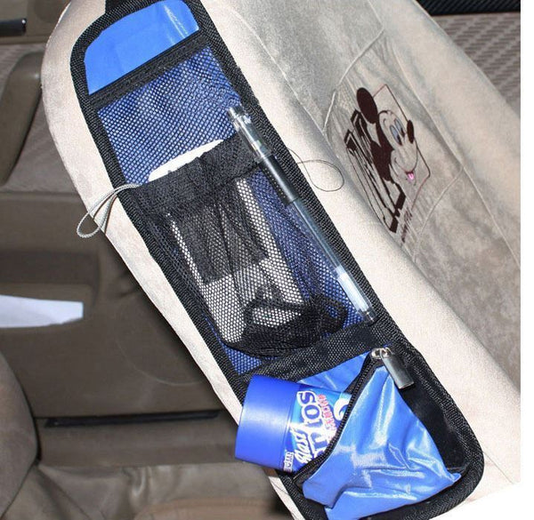 Car Seat Storage Organizer - Pack of 2 - Multi-Pocket - Blue